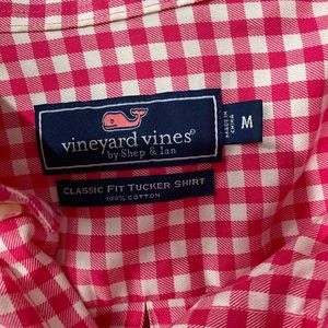 vineyard vines classic fit tucker shirt pink plaid